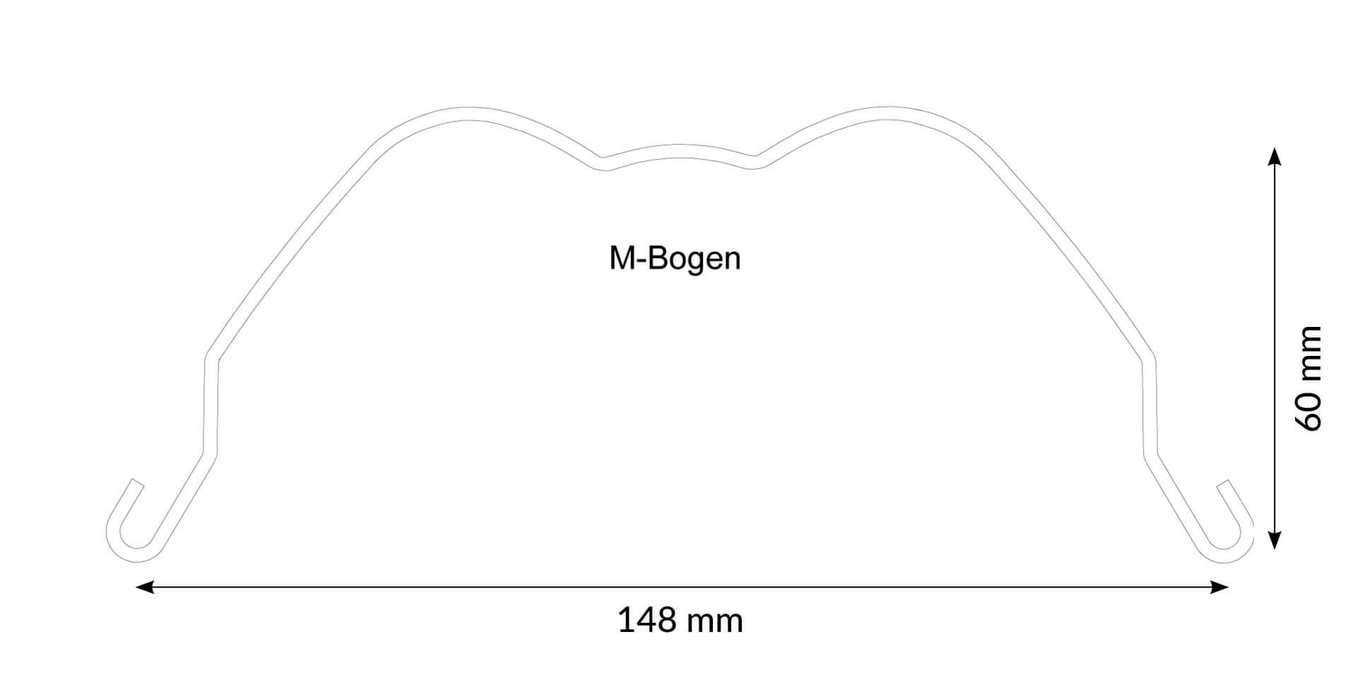 Gesichtsbogen, standard, medium Außenbogen