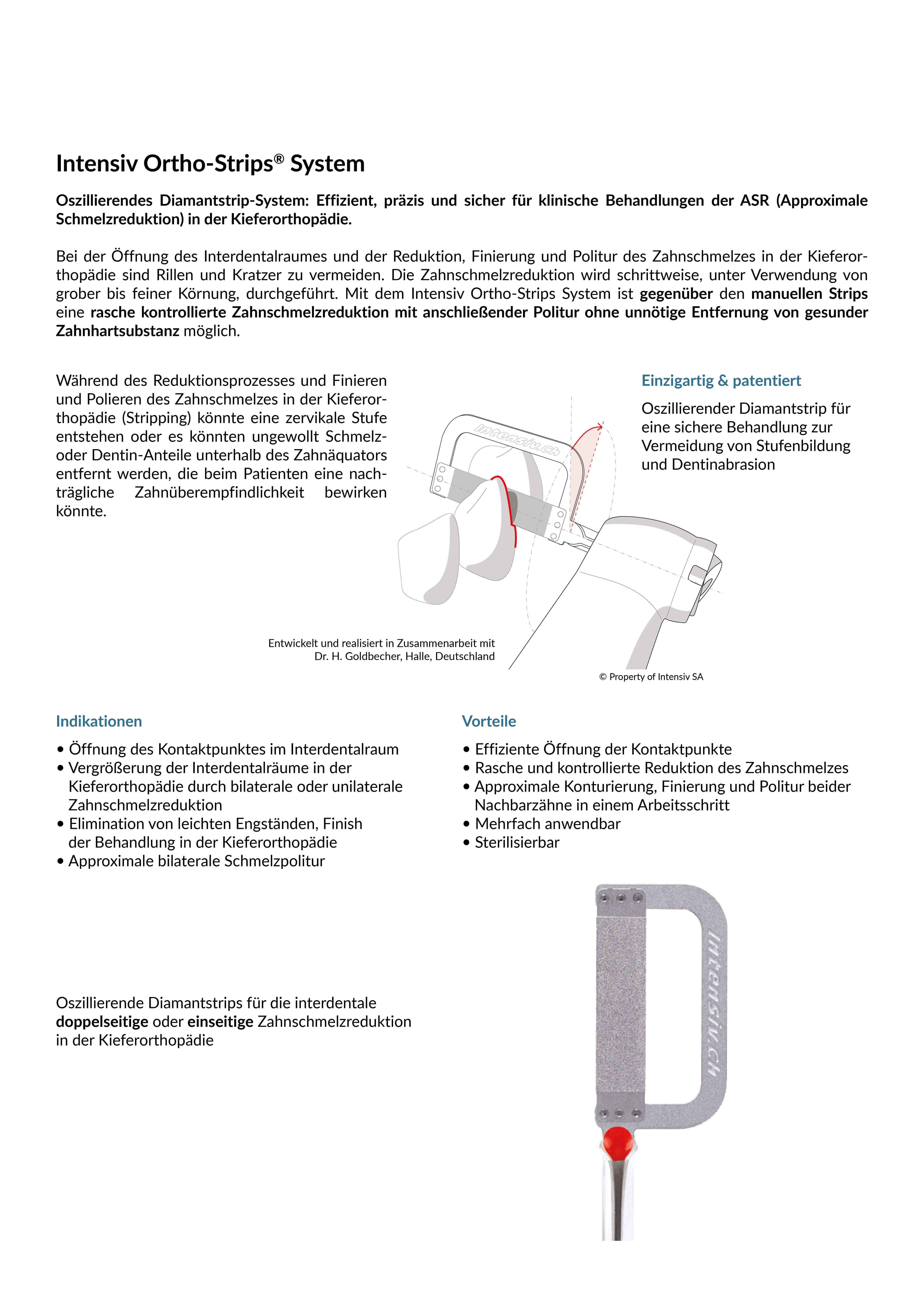 Intensiv Ortho-Strips System, 80µm, ExtraCoarse (blau), Double-Sided