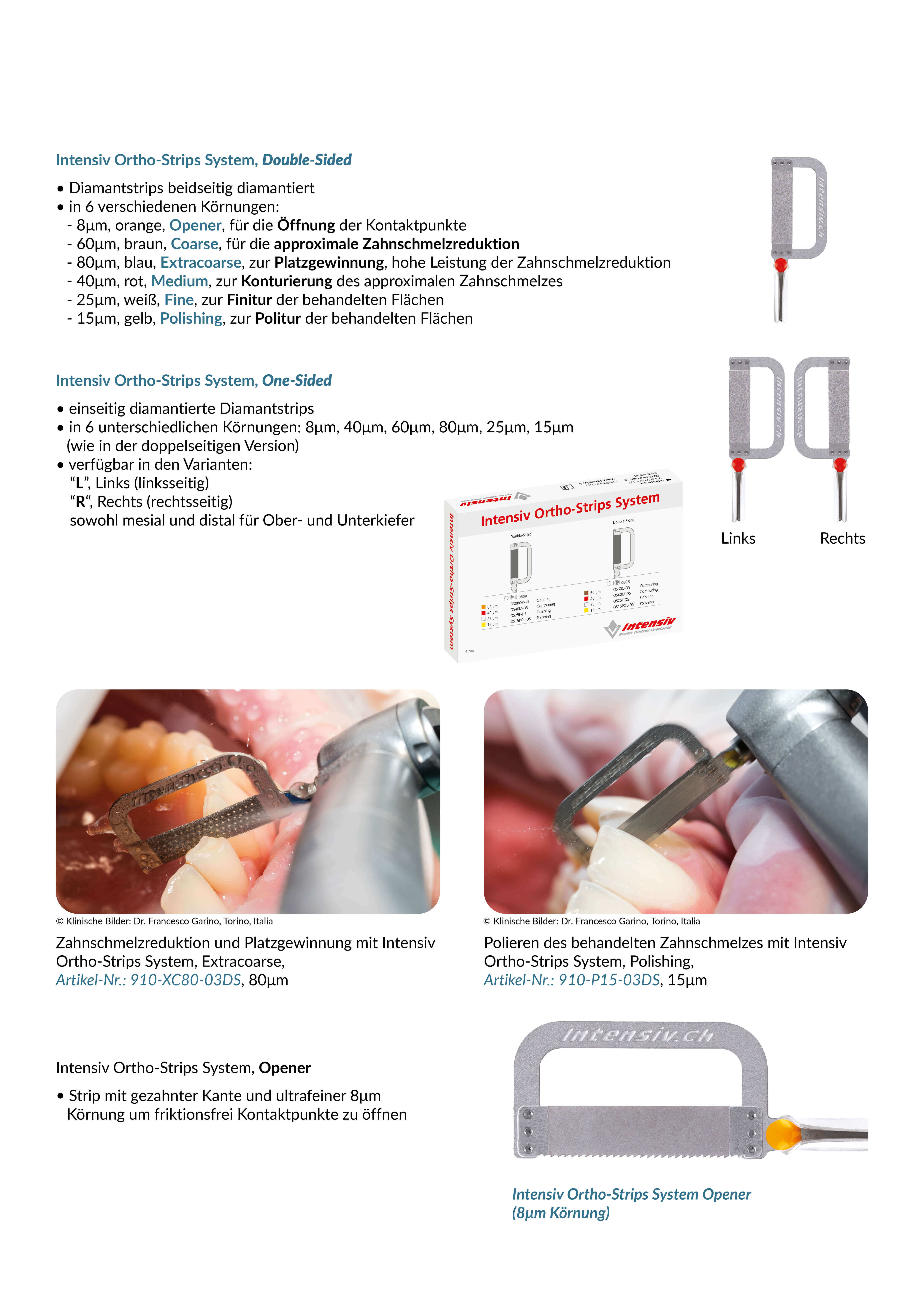 Intensiv Ortho-Strips System, 80µm, ExtraCoarse (blau), Double-Sided