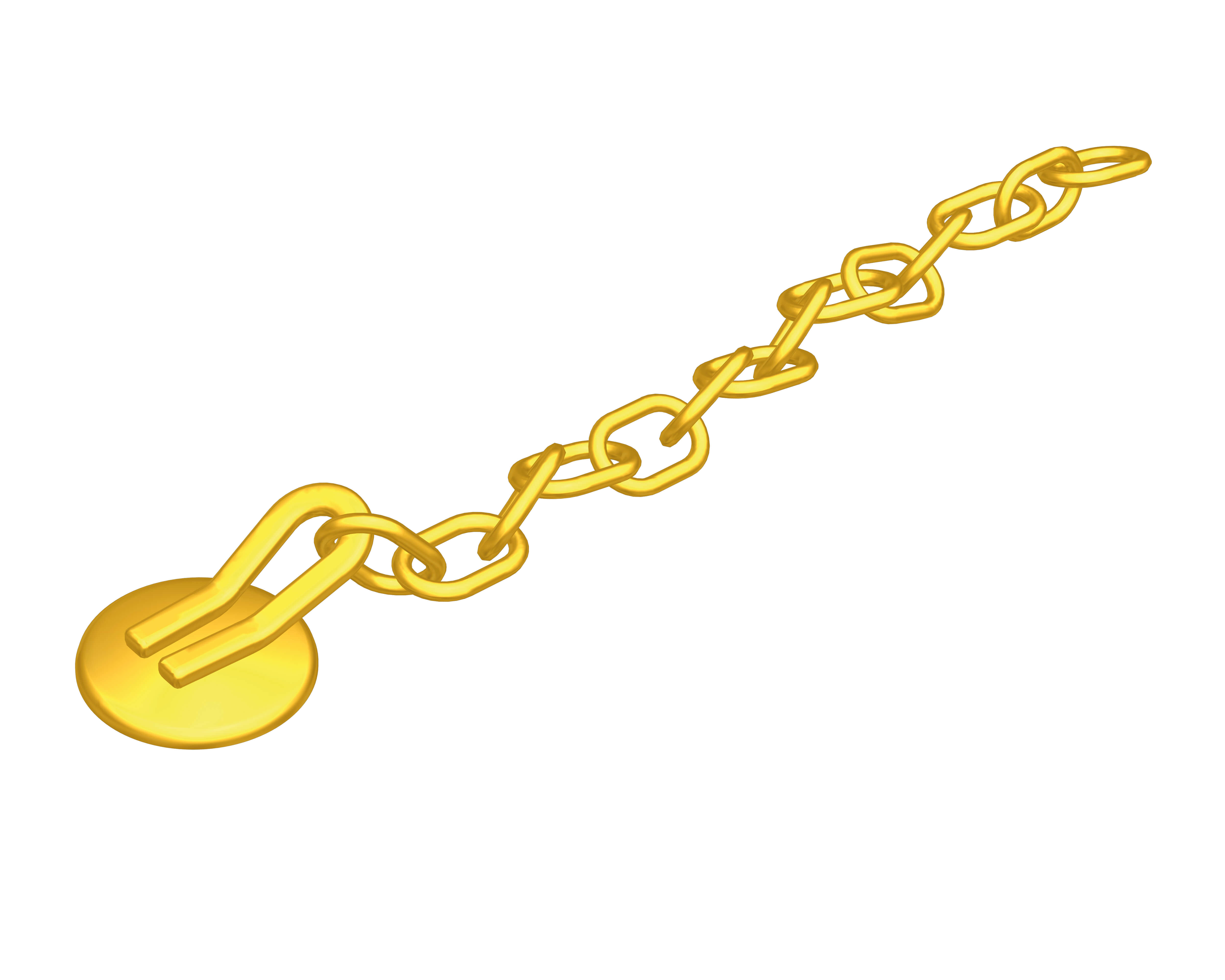 Knöpfchen mit Kette, gold, 1.9 cm lang