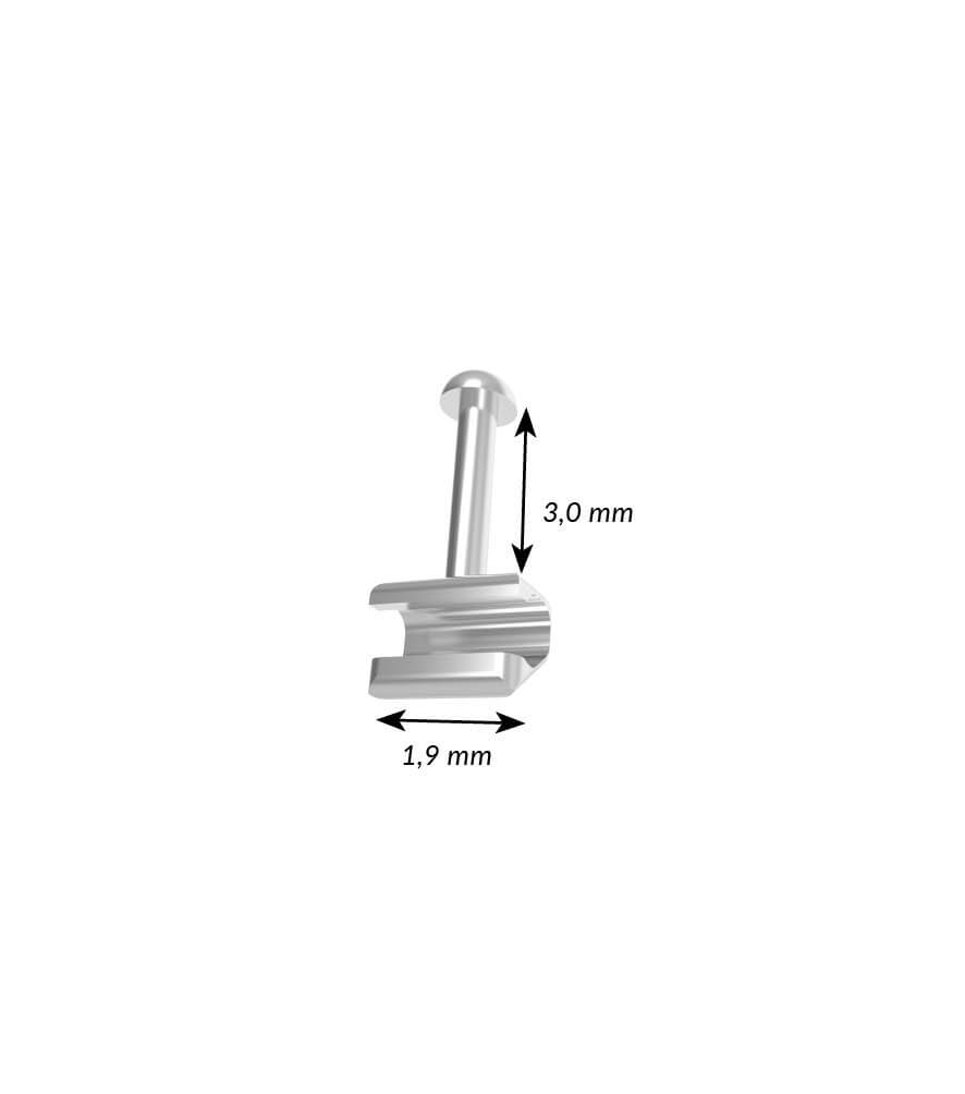 Klemmhäkchen mit Hook 0.022" - L 3 mm